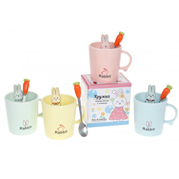 Кружка з ложкою Bona Di Rabbit 927-222 380 мл