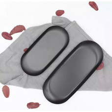 Блюдо овальне OLens Чорний металік DL21012688 23х9.5 см