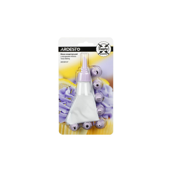 Мішок кондитерський з насадками Ardesto tasty baking AR-2307-LP фіолетовий