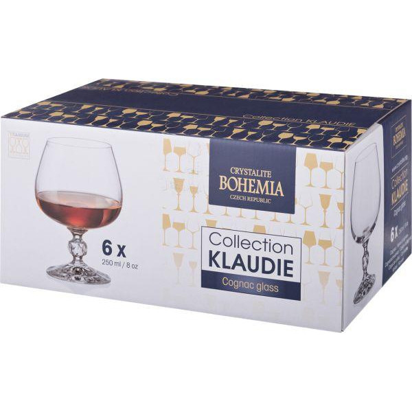 Набір келихів для коньяку Bohemia Sterna Klaudie 4S149/00000/250 6 шт 250 мл
