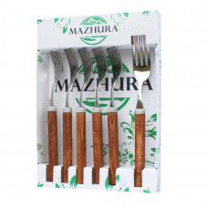 Набір столових виделок Mazhura Wood Walnut MZ-505658 6 шт