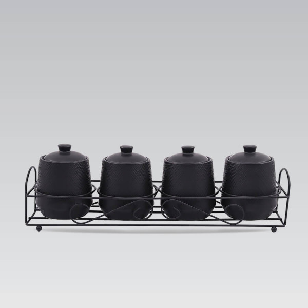 Набір для спецій Maestro MR-20001-04-CS-Black 5 предметів 200 мл чорний