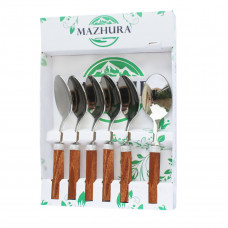 Набір закусочних ложок Mazhura Wood Walnut MZ-506095 6 шт