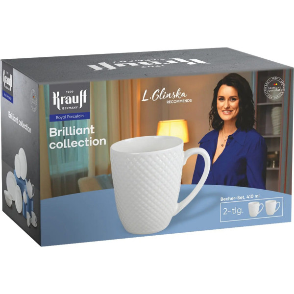 Набір кружок Krauff Brilliant collection 21-316-004 410 мл 2 шт білий