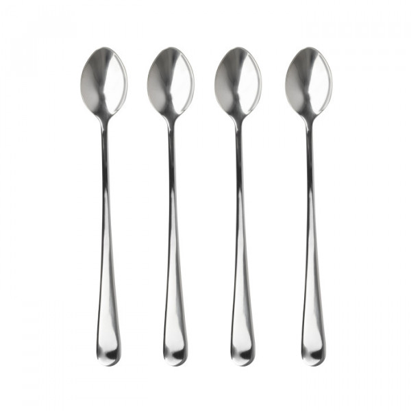 Набір ложок для латте Bergner Coffee tea lovers BG-46105-MM 20.4 см 4 сріблясті предмети