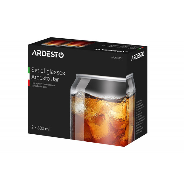 Набір стаканів високих Ardesto Jar AR2638BGR 380 мл 2 шт