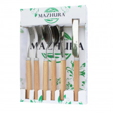 Набір столових приборів Mazhura Beech Wood MZ-505668 6 предметв