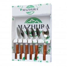 Набір чайних ложок Mazhura Wood Walnut MZ-505660 6 шт