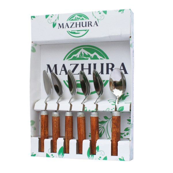 Набір чайних ложок Mazhura Wood Walnut MZ-505660 6 шт