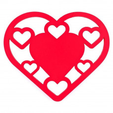 Підставка під гаряче Gipfel Amour GP-0296 20х17х0, 5 см червона