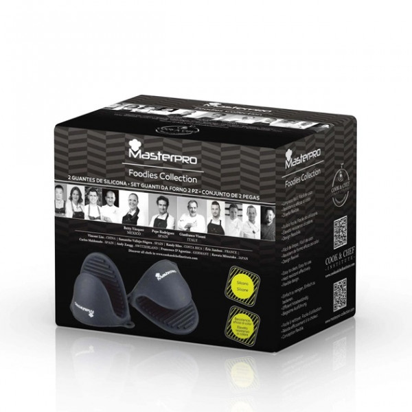 Прихватка силіконова MasterPro Foodies collection BGMP-7700 11х8 см 2 шт чорна