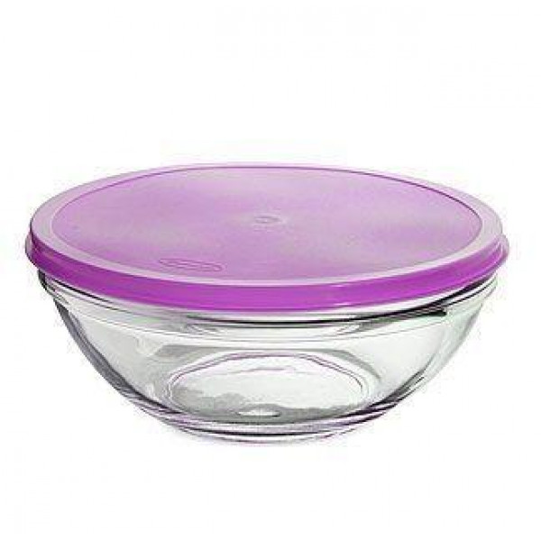 Салатник з кришкою Pasabahce Chefs PS-53573-1-KR 20 см фіолетовий