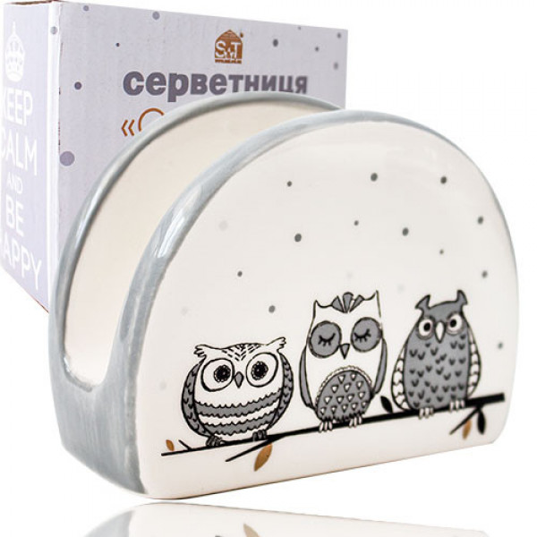 Підставка для серветок SNT Совушки 3662-18 10х8 см