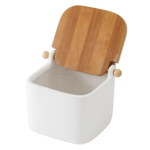 Цукорниця Ardesto Midori AR-0907-W 12х12х11 см 840 мл біла