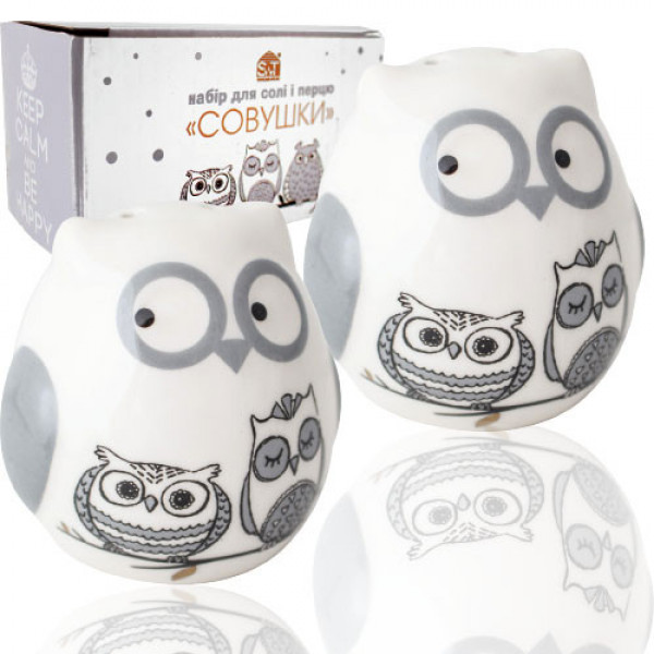 Солонка і перечниця SNT Совушки 6041-18 2 предмета