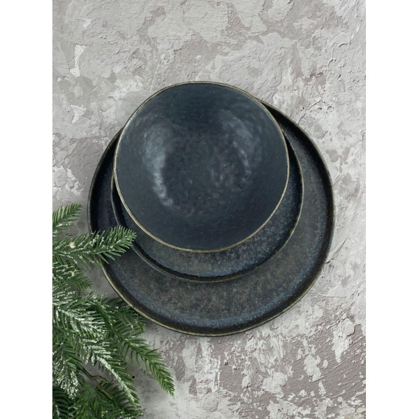 Тарілка OLens Космос JM-1534-B 27 см сіра