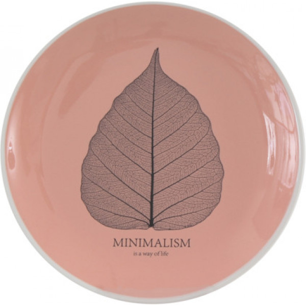 Тарілка десертна Limited Edition Minimalism HTK-008 17,5 см рожева