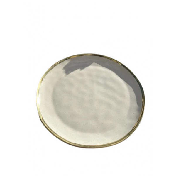 Тарілка обідня Декор Кераміка Cappuccino Gold КГ-250 25 см кави з молоком