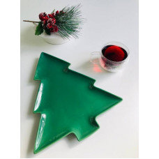 Блюдо OLens Ялинка 102-195 29.5х36х2.5 см зелене