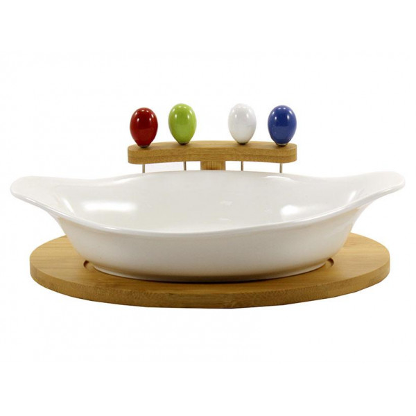 Блюдо на підставці з шпажками Interos PJ02544-90773 26 см