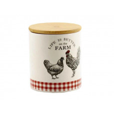 Банка керамічна Interos Ферма ZFC465 FM 450 мл біла