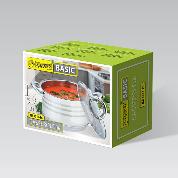 Каструля з кришкою Maestro MR-3513-16 2,1 л 16 см