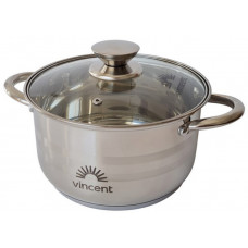Каструля з кришкою Vincent VC-3184-18 18 см 2.6 л срібляста