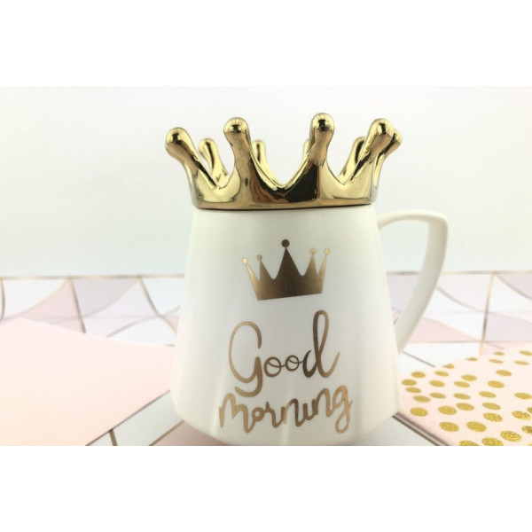 Кружка з кришкою Good morning 6821 350 мл