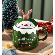 Кружка з кришкою новорічна Merry Christmas 2 13699 450 мл