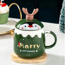 Кружка з кришкою новорічна Merry Christmas 4 13701 450 мл
