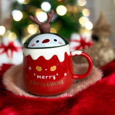 Кружка з кришкою новорічна Merry Christmas 5 14857 450 мл