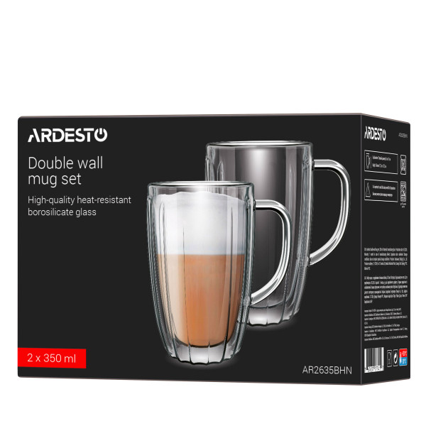 Набір кружок Ardesto AR2635BHN 350 мл 2 шт