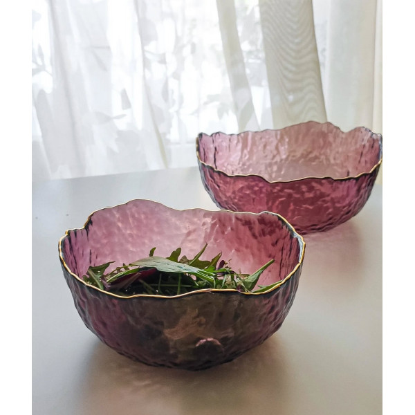 Салатник Glass 18454 20 см рожевий