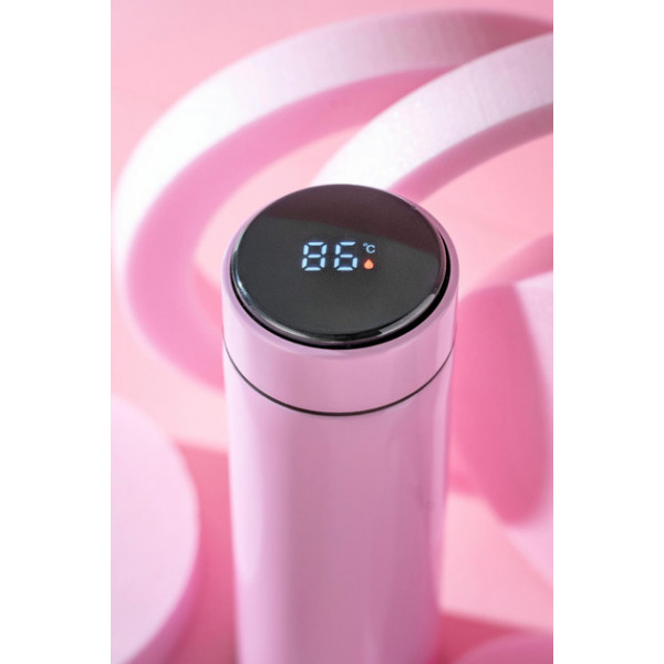Термос питний з індикатором Adler AD-4506-pink-LED 473 мл рожевий