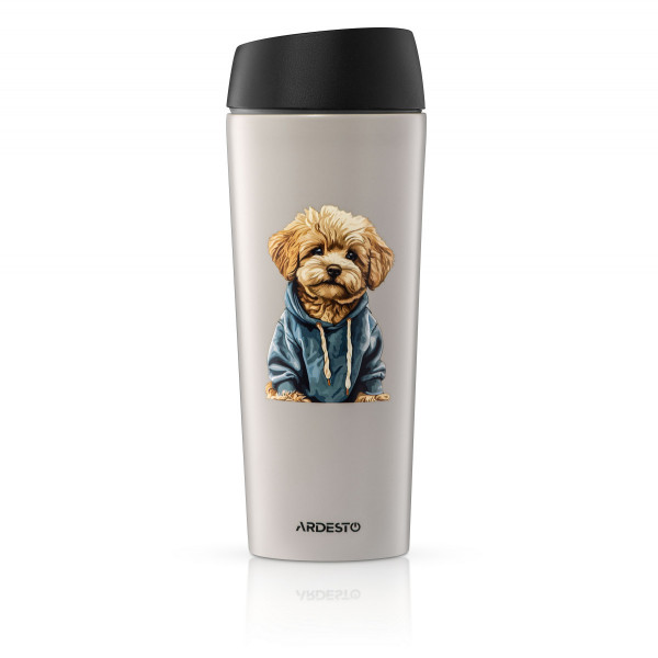 Термочашка Ardesto Coffee Time Maltipoo AR2645MP 450 мл бежева