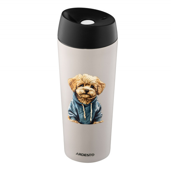 Термочашка Ardesto Coffee Time Maltipoo AR2645MP 450 мл бежева
