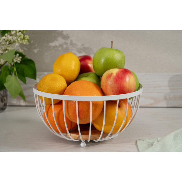 Кошик для фруктів Ardesto Midori AR0904W 25х25х13 см білий