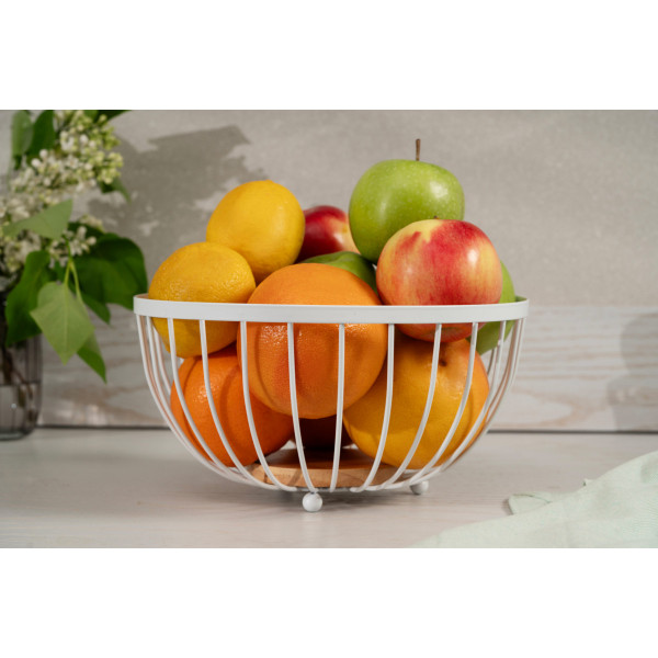 Кошик для фруктів Ardesto Midori AR0904W 25х25х13 см білий