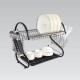Сушарка для посуду дворівнева Maestro MR-1025-38-BlaСk 38х26,5х39 см чорна