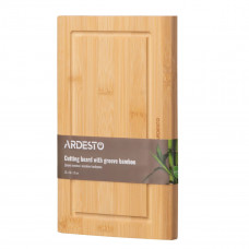 Кухонна дошка з жолобом Ardesto Midori AR1425BM 25х16х1.5 см бежева