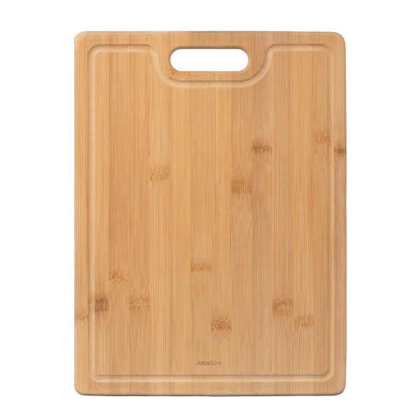 Кухонна дошка з жолобом Ardesto Midori AR1433BAM 33х24х1.5 см бежева