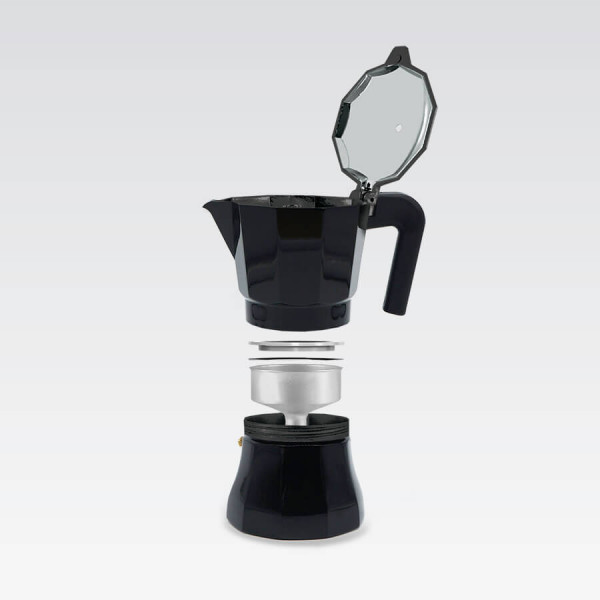 Кавоварка гейзерна Maestro MR-1658-9 450 мл 9 чашок чорна