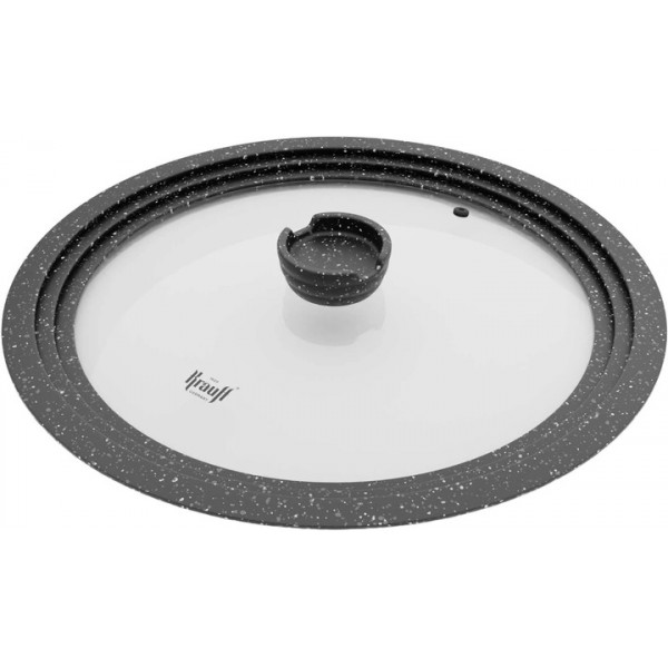 Кришка скляна Krauff 29-305-093 24-28 см сіра