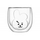 Набір низьких стаканів з подвійним дном Ardesto Animals Bunny AR-2630-ARB 300 мл 2 шт