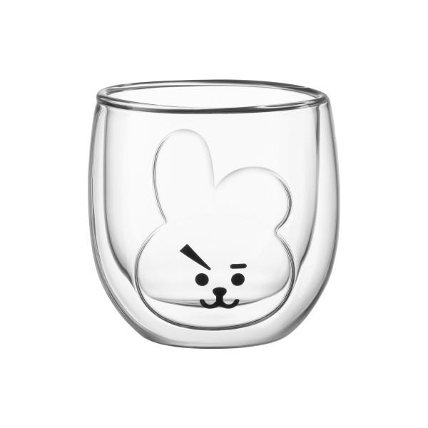 Набір низьких стаканів з подвійним дном Ardesto Animals Bunny AR-2630-ARB 300 мл 2 шт