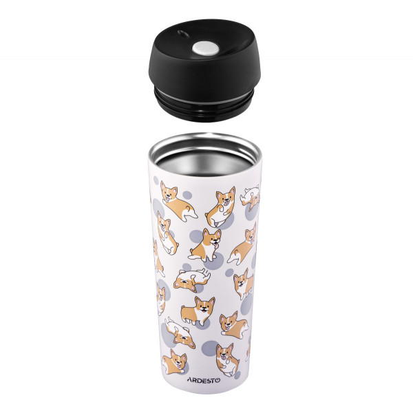Термочашка Ardesto Coffee Time Corgi AR2645CR 450 мл біла