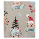 Плед Ardesto Flannel Різдвяні котики ART0120PB 160х200 см бежевий