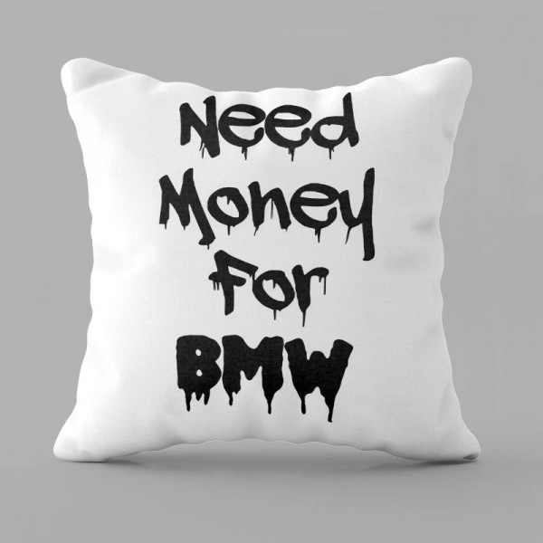 Подушка 3D BMW money 28975 35х35 см