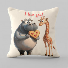 Подушка 3D I love you 28981 35х35 см