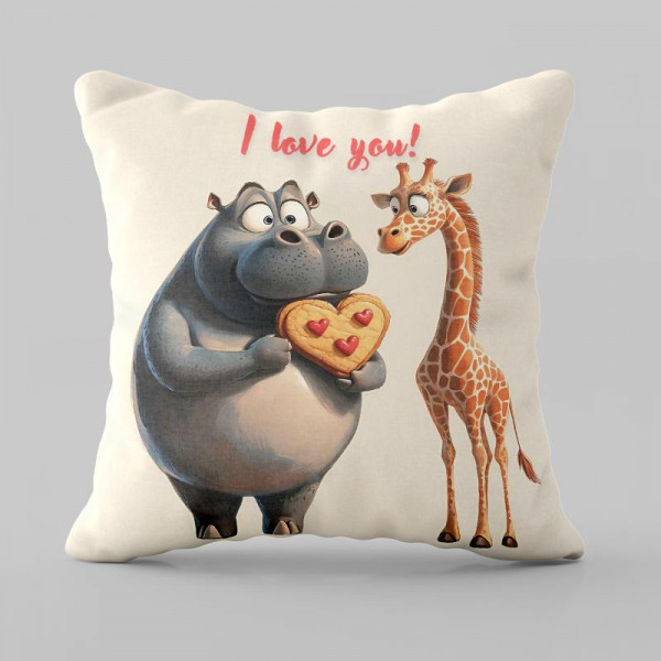 Подушка 3D I love you 28981 35х35 см